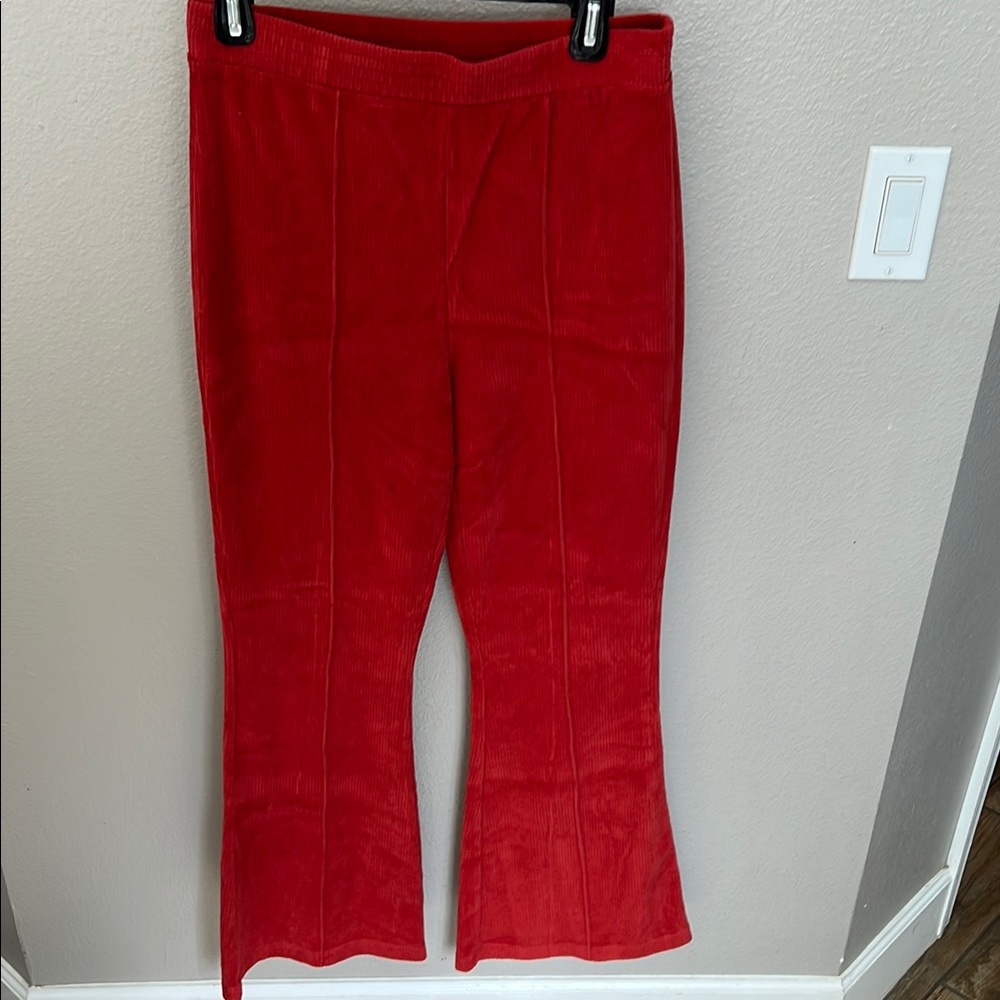 Aerie Ribbed Velour Flare Pants